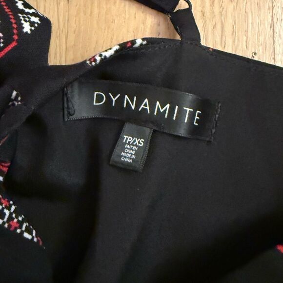 Dynamite Black and Red Jumpsuit with Flowing Silhouette - Picture 4 of 7